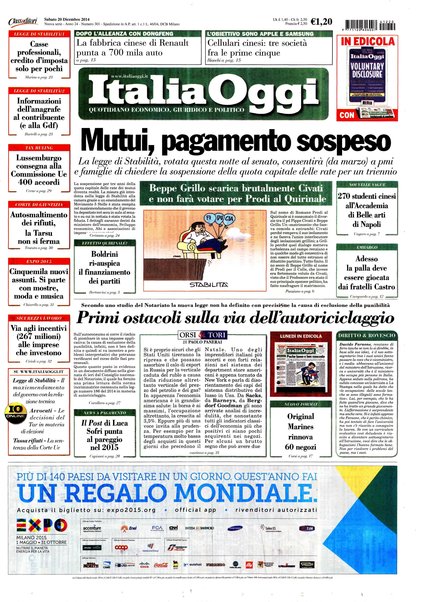 Italia oggi : quotidiano di economia finanza e politica